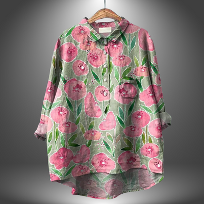 Virginia | Artisan Floral Shirt for Women