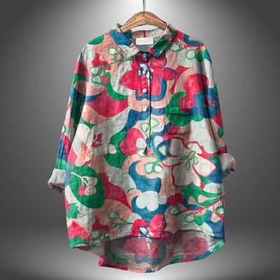 Virginia | Artisan Floral Shirt for Women