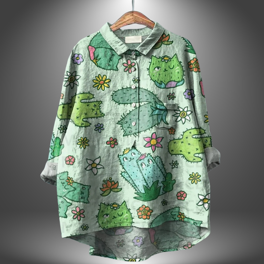 Virginia | Artisan Floral Shirt for Women