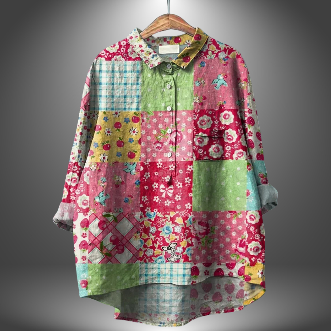 Virginia | Artisan Floral Shirt for Women