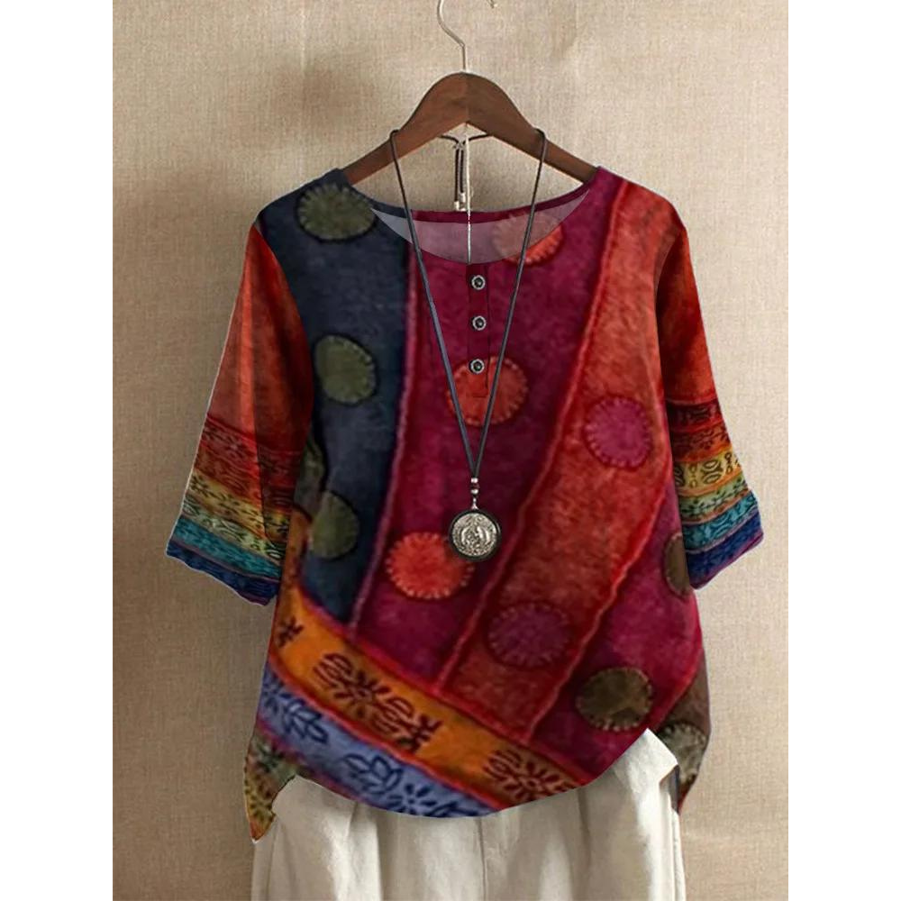 Valarie - Colourful Bohemian Top