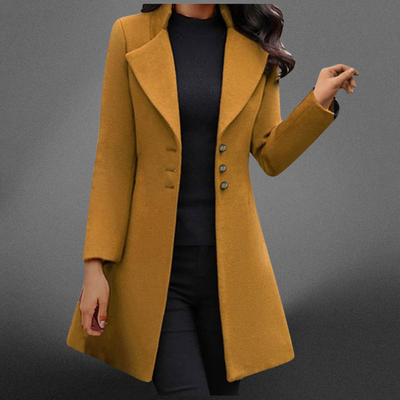 Charlotte™ | Luxurious Italian Wool Coat with Long Sleeves