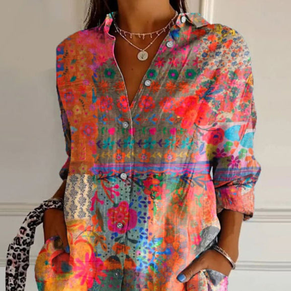 Iva™ | Elegant Blouse with Floral Print