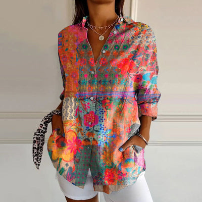 Iva™ | Elegant Blouse with Floral Print