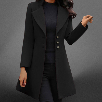 Charlotte™ | Luxurious Italian Wool Coat with Long Sleeves