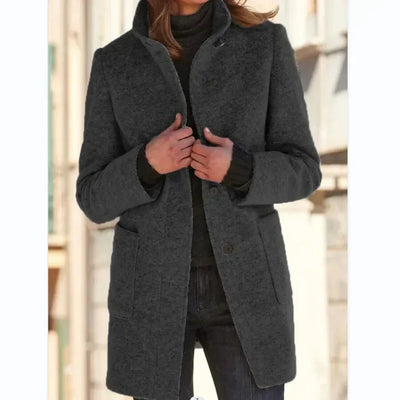 Bronte Coat with Button Closure for Women