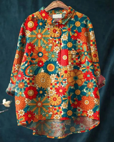 Jenny | Stylish Floral Button-Up Shirt