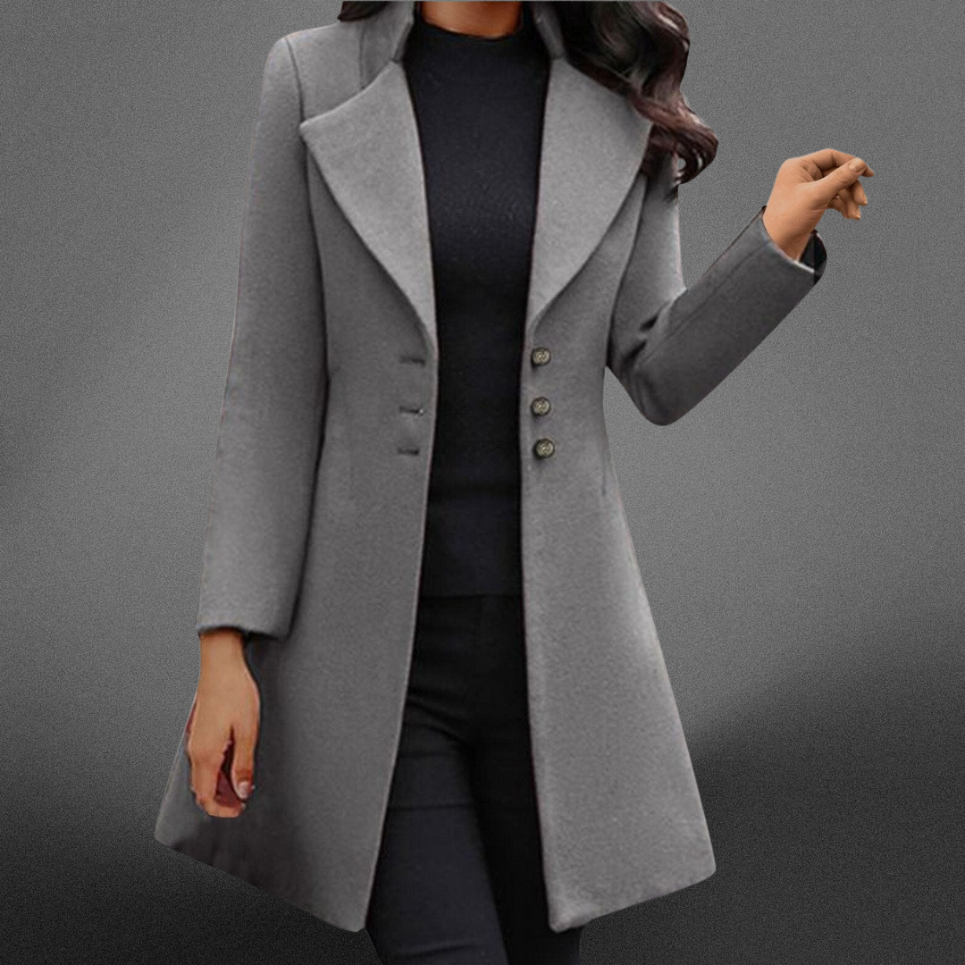 Charlotte™ | Luxurious Italian Wool Coat with Long Sleeves
