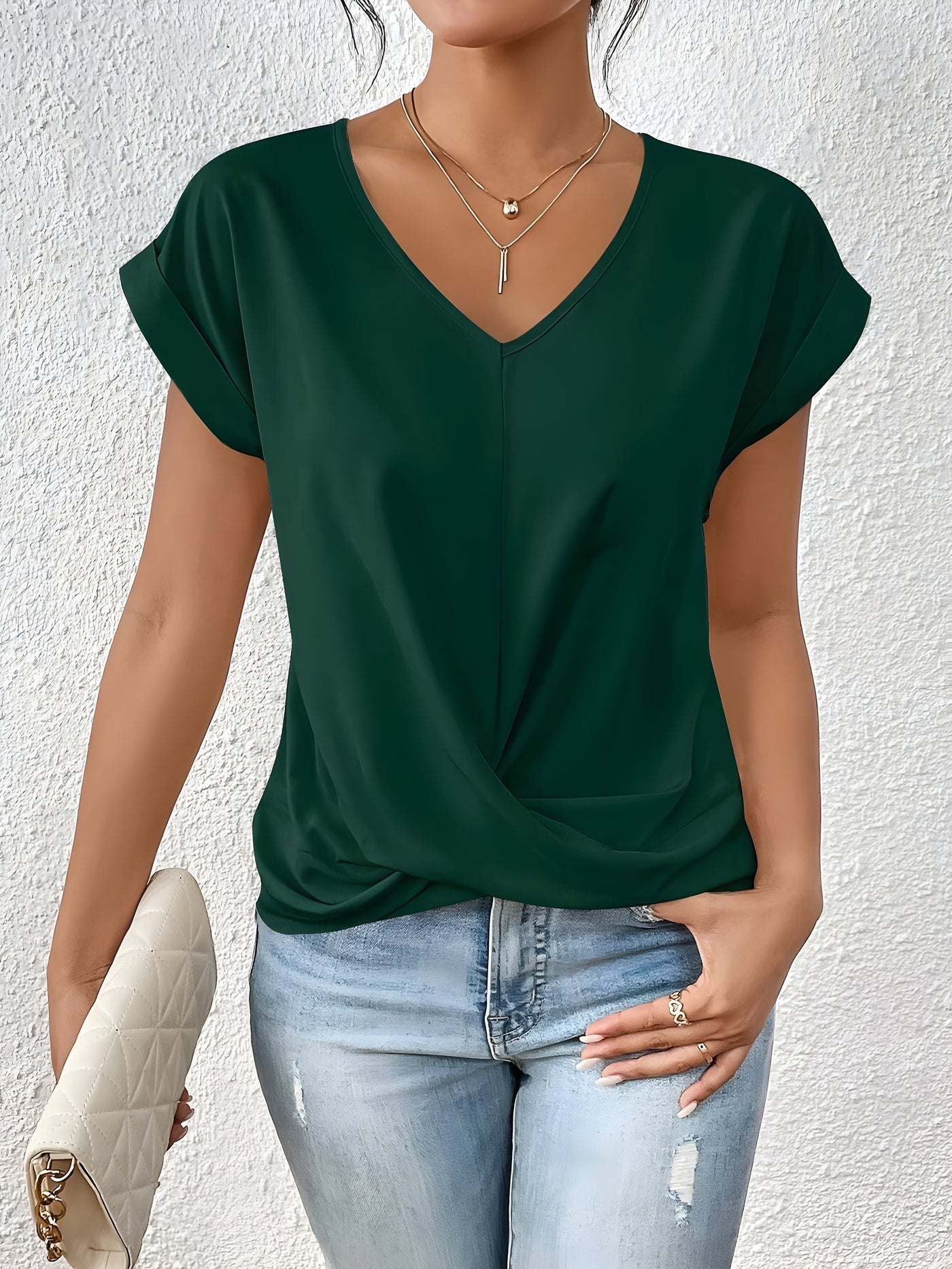 Kathrina | V-Neck Twist Front Top