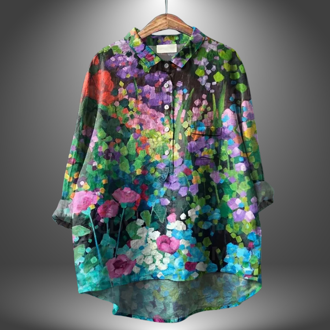 Virginia | Artisan Floral Shirt for Women