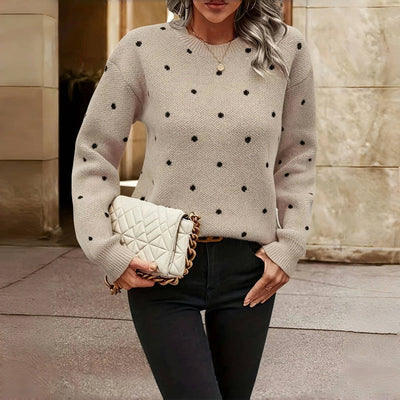 Lilah | Polka Dot Knit Sweater