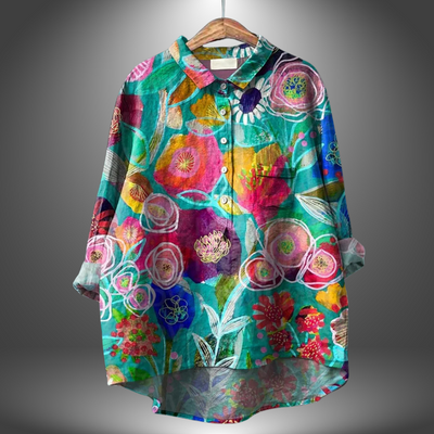 Virginia | Artisan Floral Shirt for Women