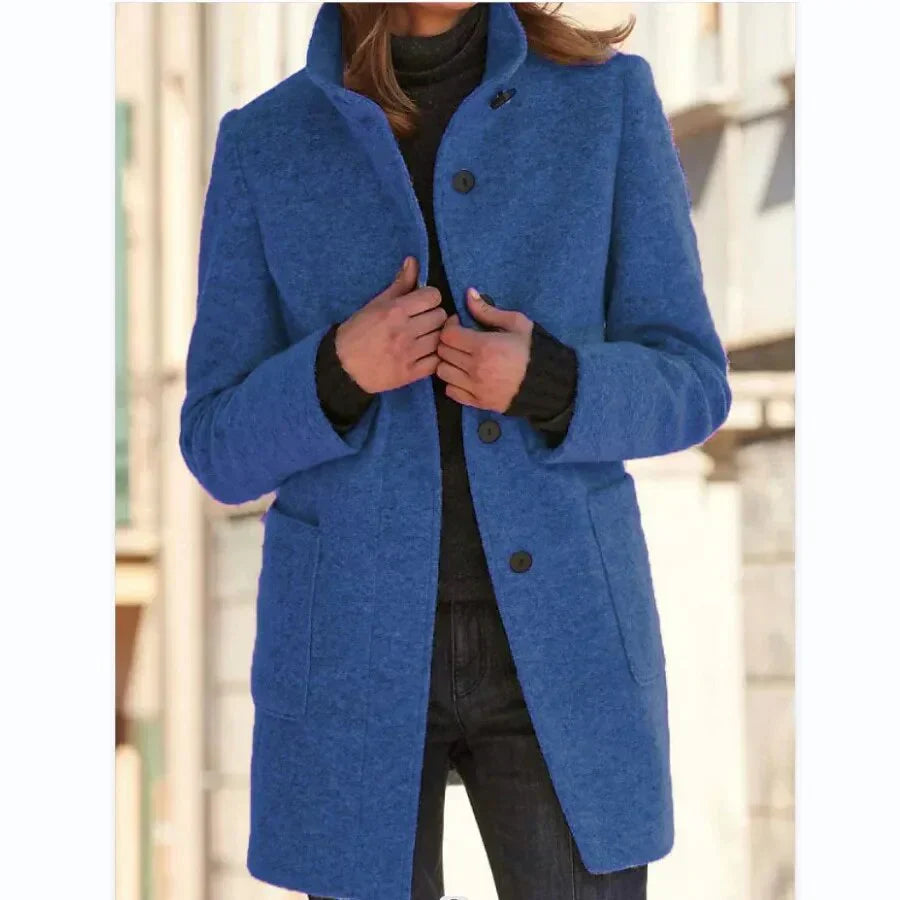 Bronte Coat with Button Closure for Women