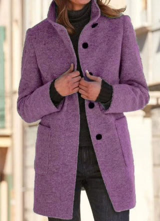 Bronte Coat with Button Closure for Women