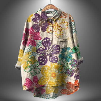 Virginia | Artisan Floral Shirt for Women