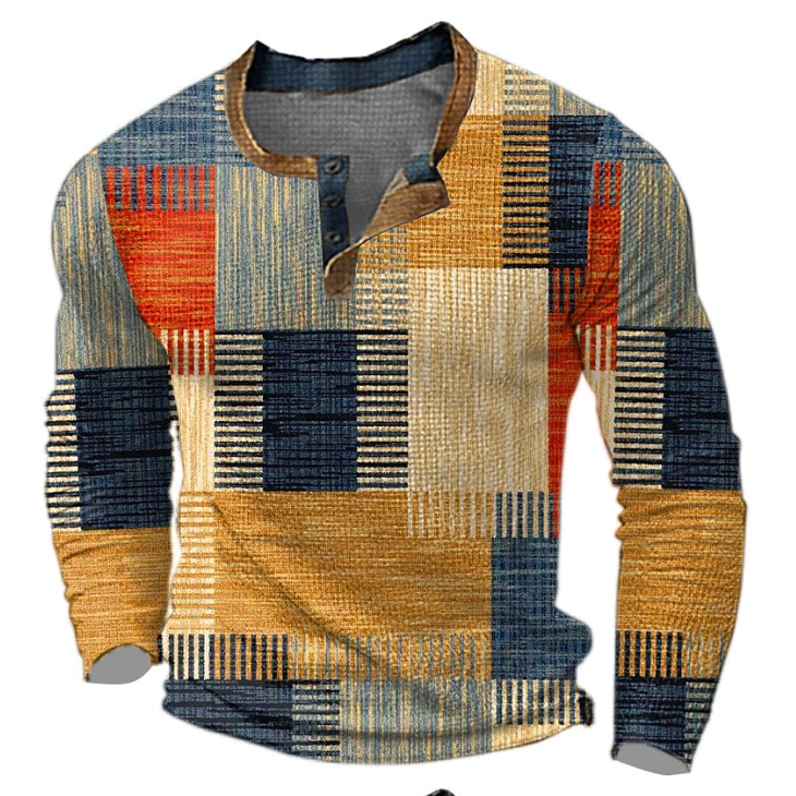Lawson | Stylish Henley Shirt with Geometric Pattern