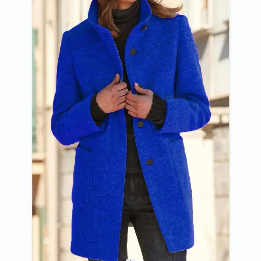 Bronte Coat with Button Closure for Women