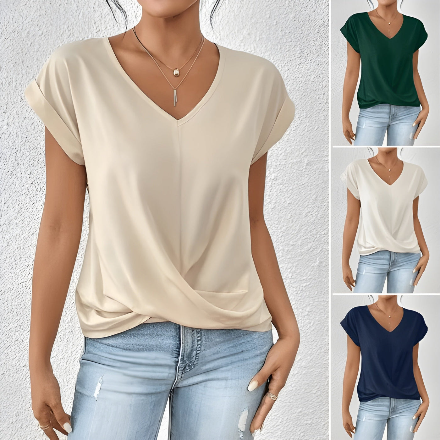 Kathrina | V-Neck Twist Front Top