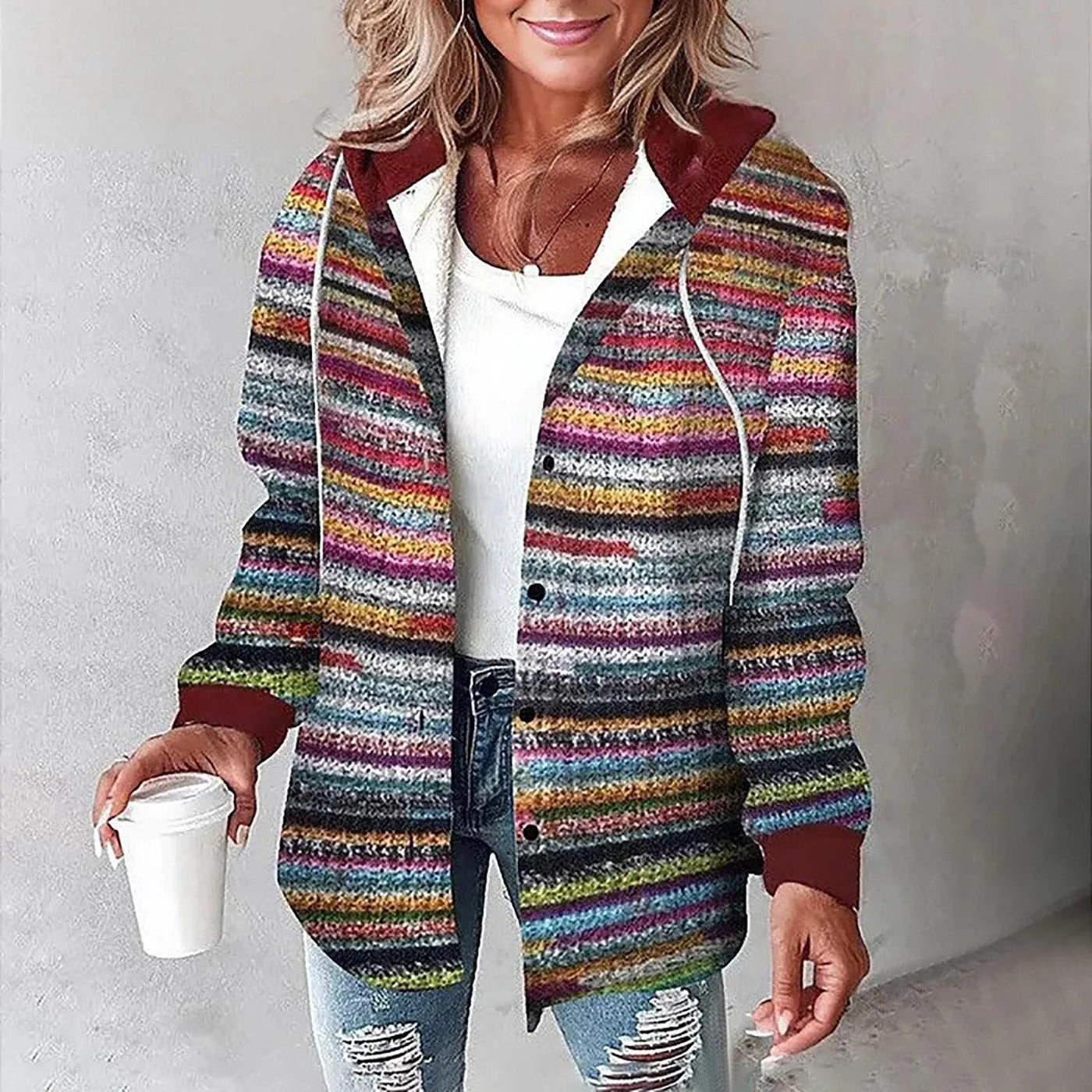 Jemima™ | Women's Buttoned Check Jacket