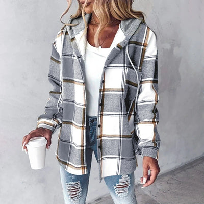 Jemima™ | Women's Buttoned Check Jacket