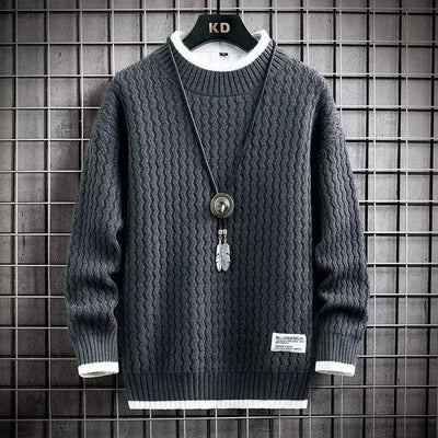 Levi | Colour Blocked Cable Knit Turtleneck