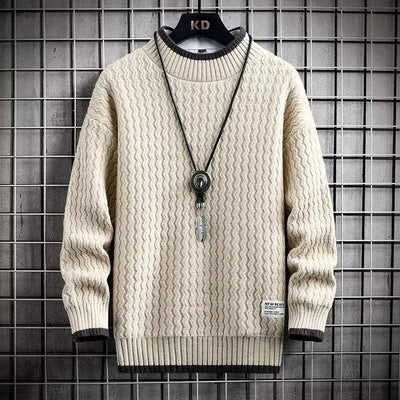 Levi | Colour Blocked Cable Knit Turtleneck