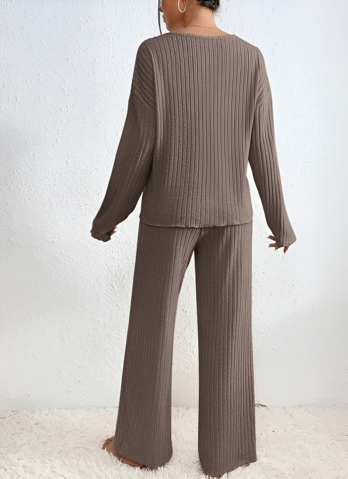 Isla™ | Striped V-Neck Sweater Set