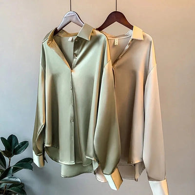 Pia™ - Satin Shirt for Women