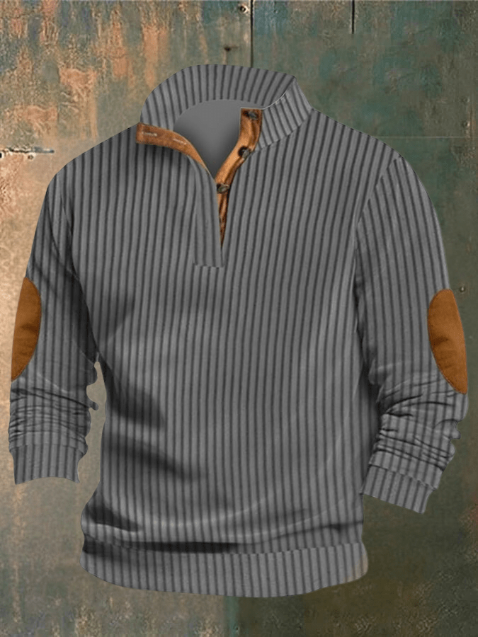 COOPER - RIPPED SWEATER WITH HIGH COLLAR