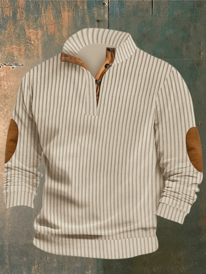 COOPER - RIPPED SWEATER WITH HIGH COLLAR