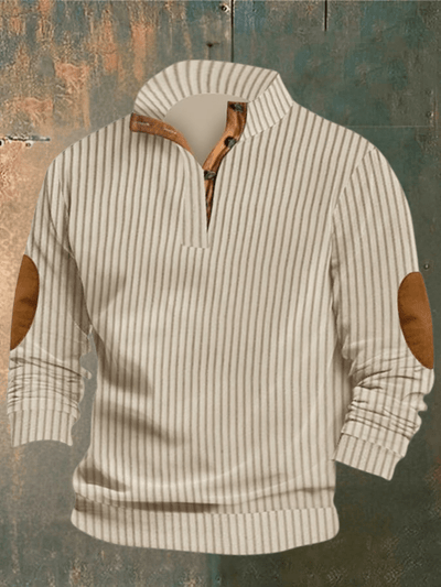 COOPER - RIPPED SWEATER WITH HIGH COLLAR