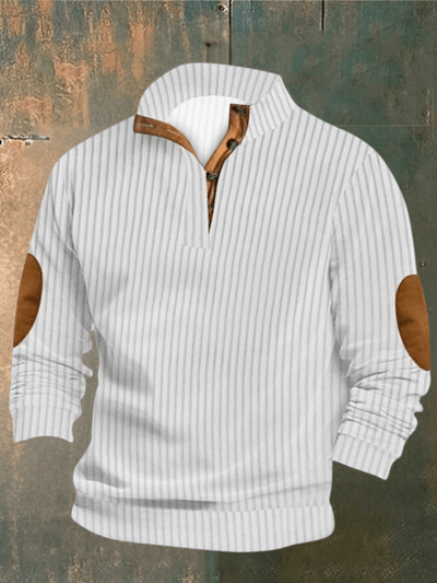 COOPER - RIPPED SWEATER WITH HIGH COLLAR