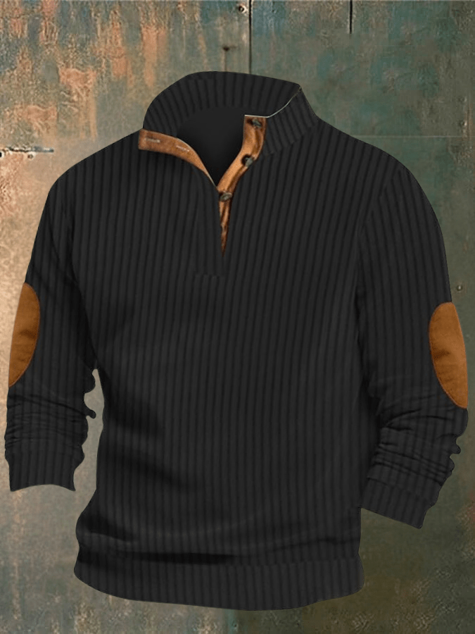 COOPER - RIPPED SWEATER WITH HIGH COLLAR
